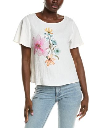 Vince Camuto Crewneck Cropped Top