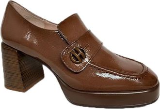 Hispanitas Mocassin Schoenen van Zwart Leer - Dames - Pumps - Bruin - 41 EU - Leer - Schoenen