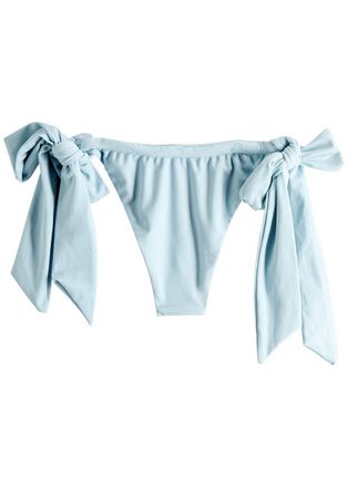 Faithfull The Brand Costa Tie-fastening Bikini Briefs - Light Blue - L (UK14 / L)