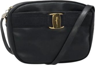 Ferragamo Pre-owned Cross Body Bags, female, Blue, Size: ONE SIZE Pre-owned Leather Shoulder Bag