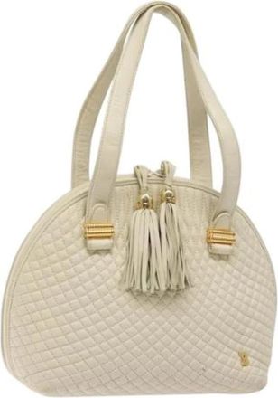 Bally Tweedehands leren handtassen - Dames - Vintage Handtas - Beige - ONE Size - Leer - Vintage