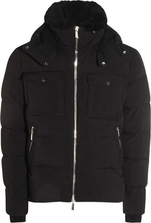 Moorer Cappotto trapuntato con cappuccio - Nero