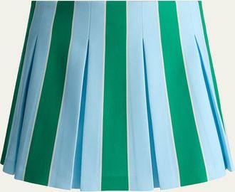 Alice & Olivia Emilie Low-Rise Pleated Mini Skirt