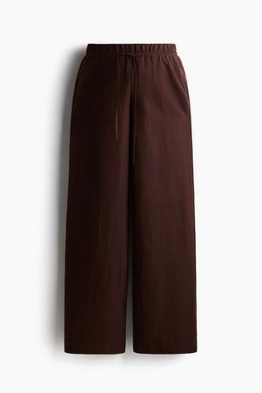 H&M MAMA Before & After Hose aus Leinenmix - Dunkelbraun