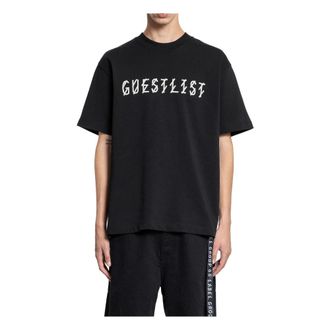 44 Label Group T-Shirts, male, Black, Size: 2XL Black Cotton Jersey Round Neck Tee