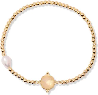 Brook & York Dakota Birthstone Bracelet in Gold April at Nordstrom