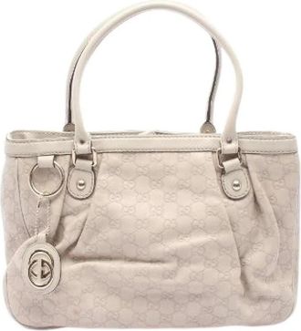Gucci Pre-owned Sukey Leren Tote Bag - Dames - Vintage Handtas - Beige - ONE Size - Leer - Vintage