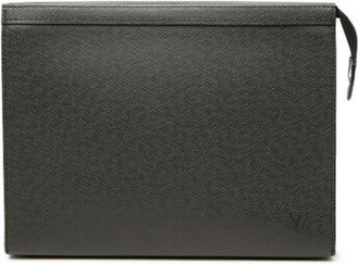 Louis Vuitton Pre-owned Voyage MM Clutch - Dames - Vintage Clutch - Zwart - ONE Size - Leer - Vintage