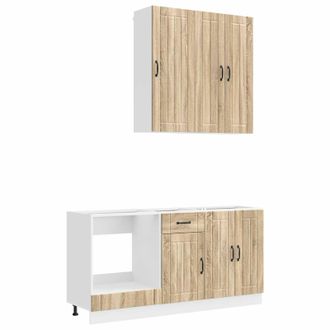 vidaXL Unidad De Cocina Lucca 5 Uds. Roble Sonoma Madera De Ingenier&iacute;a Vidaxl