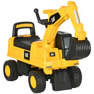 HOMCOM Excavadora para ni&ntilde;os 85x27.5x47.5 cm amarillo