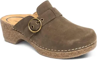 Aetrex Womens Madison Clogs In Olive
