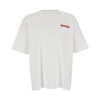 Dsquared2 Tops, Heren, Wit, M, Katoen, Cotton T-Shirt