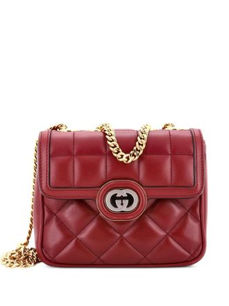 Gucci Deco Chain Flap Bag Mixed Matelasse Leather Mini crossbody bag - Rosso
