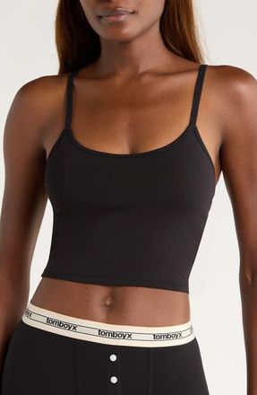 TomboyX Longline Bra Top in Modal Black at Nordstrom, Size X-Small