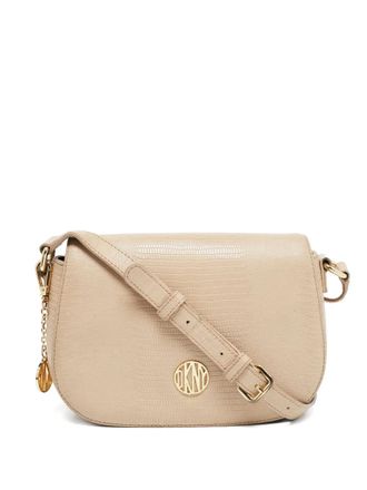 DKNY embossed-leather shoulder bag - Neutrals