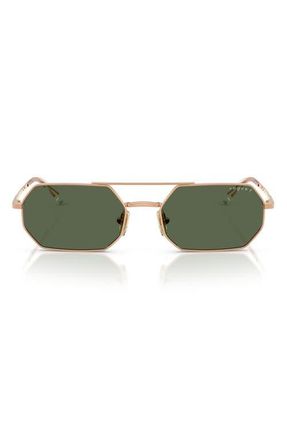 Vogue Eyewear 55mm Polarized Irregular Sunglasses in Rose Gold at Nordstrom