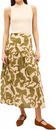 Marie Oliver Owens Midi Skirt In Galapagos
