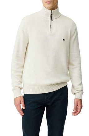 Rodd & Gunn Merrick Bay Quarter Zip Sweater in Oat at Nordstrom, Size Xxx-Large
