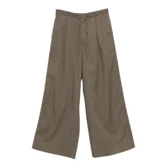 SOEUR Pantalones Anchos Hugues - Trousers - Mujer - Marr&oacute;n - S