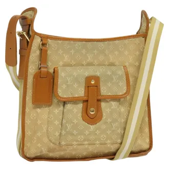 Louis Vuitton Mary Kate Messenger Mini Lin Beige Canvas Handbag (Pre-Owned)