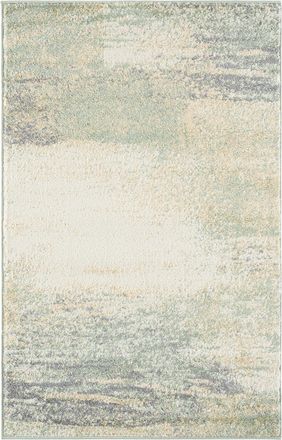 Safavieh Alfombra abstracto moderno de polipropileno blanco/verde, 122 x 183 cm