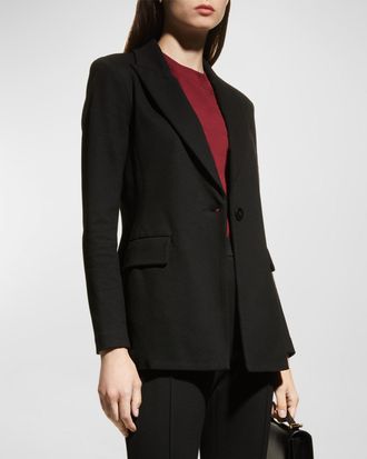 Rosetta Getty Jersey Single-Breasted Blazer