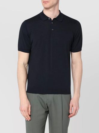 Drumohr cotton polo shirt with short sleeves and collar