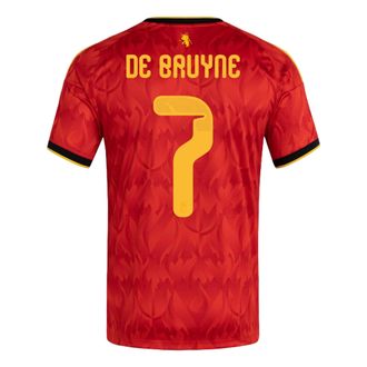 adidas Kevin De Bruyne Belgium 26 Home Jersey Asia Sizing Red Bold Gold KW7643