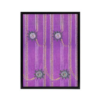 Artery8 Purple Floral Vintage Pattern Framed Canvas Wall Art Print Furuya Korin | Size: W24 x H32
