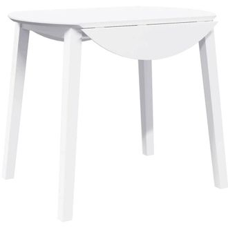 vidaXL Tavolo da Pranzo Bianco in Legno Massello di Hevea - Vidaxl