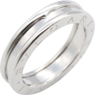 Bulgari Silver White Gold (18K) Band Ring (Pre-Owned)
