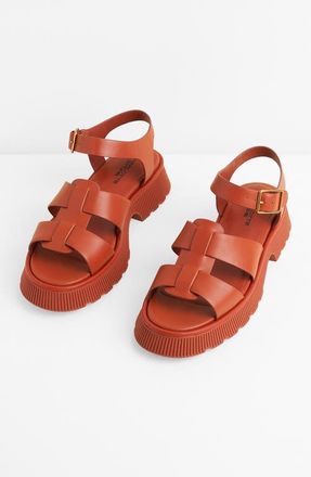 Charlotte Stone Henny Platform Cage Sandal in Sienna at Nordstrom, Size 11
