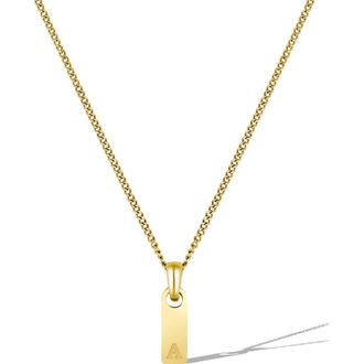 Vincero Mens Initial Pendant Necklace in Gold - A at Nordstrom