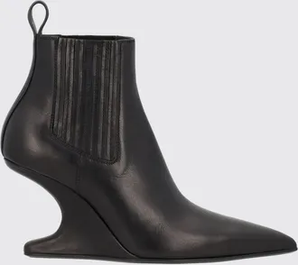 Rick Owens Stivaletto Rick Owens in pelle con zeppa scultorea
