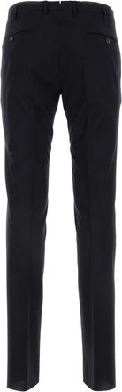 Pantaloni Torino Mens Stretch Wool Trousers Blue Virgin Elastane