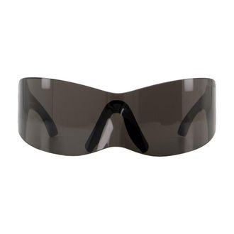 Balenciaga Unisex Bb0299s-001 Wraparound Nylon Sunglasses Black