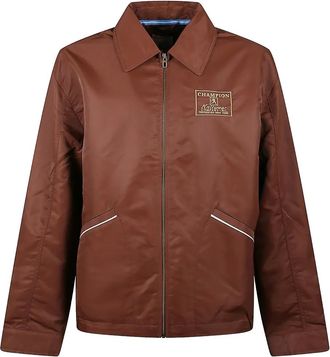 Champion logo shirt jacket - Marrone