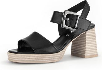 Gabor Garage Womens Block Heel Sandals 5.5 UK Black