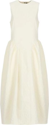 Rotate Embossed Floral Maxi Jurk - Dames - Casual kleedjes - Beige - M - Kleedjes