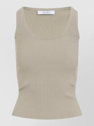 Max Mara ghiro ribbed scoop neck sleeveless top