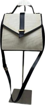 Saint Laurent Pre-owned 2Way Flap Bag - Dames - Vintage Schoudertas - Wit - ONE Size - Leer - Vintage