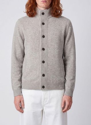 Barbour Cardigan in pura lana con collo alto e chiusura a bottoni