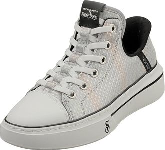 Skechers Womens Dogg One-Disco Snoop Hands Free Slip-ins Sneaker, Silver Multi-Coloured, 5 UK