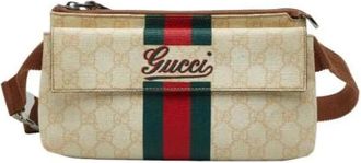 Gucci Pre-owned Belt Bags, female, White, Size: ONE SIZE Pre-owned Vintage Belt Bag