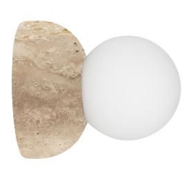 Globen Lighting Wand- und Deckenlampe Torrano - beiger Marmor