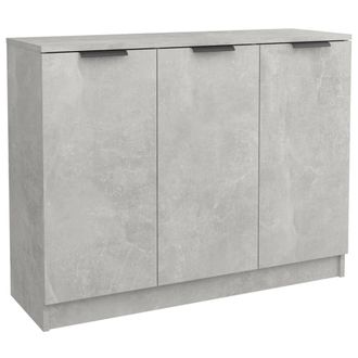 vidaXL Vidaxl - Aparador De Madera Contrachapada Gris Hormig&oacute;n 90,5x30x70 Cm
