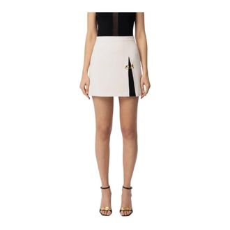 Elisabetta Franchi Short Skirts, female, White, Size: XS Polyester Blend Elegant Dress