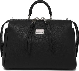 Dolce & Gabbana Leren Handtas met Handvat - unisex - Laptoptassen - Zwart - ONE Size - Tassen