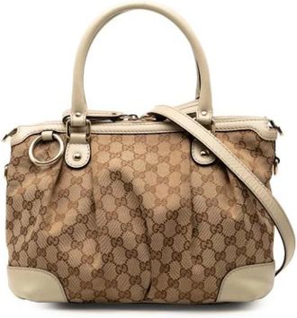 Gucci Pre-owned Handbags, female, Brown, Size: ONE SIZE Pre-owned Vintage Handbag