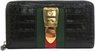 Gucci Pre-owned Long bill wallet (bi-fold) - Heren - Vintage Accessoires - Zwart - ONE Size - Leer - Vintage